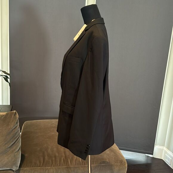 Men’s Black Slim Fit Suit Jacket One Button Notched Lapels Size 40 NWT - Picture 5 of 8